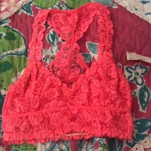 NWT size S bright coral bralette